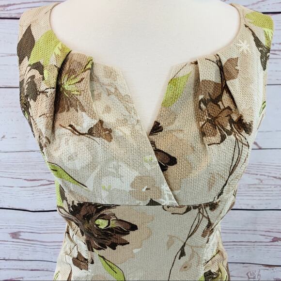 Adrianna Papell ruched side v front textured - Picture 2 of 13